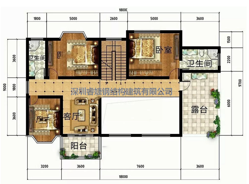 推薦一套：帶柴火房和車庫的鋼結(jié)構(gòu)別墅，美觀又實用(圖3)