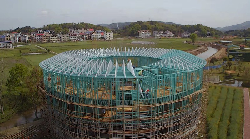 輕鋼結(jié)構(gòu)圓形建筑項目，造型靈活！